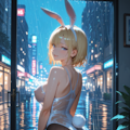 雨💦×スク水バニーギャル❤ 2枚目