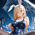 雨💦×スク水バニーギャル❤ 3枚目