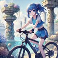 青ぽにちゃん サイクリング_Dalle 2枚目