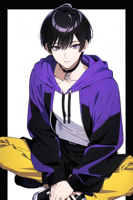 パーカー男子