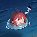 寝る赤髪ちゃん 2枚目