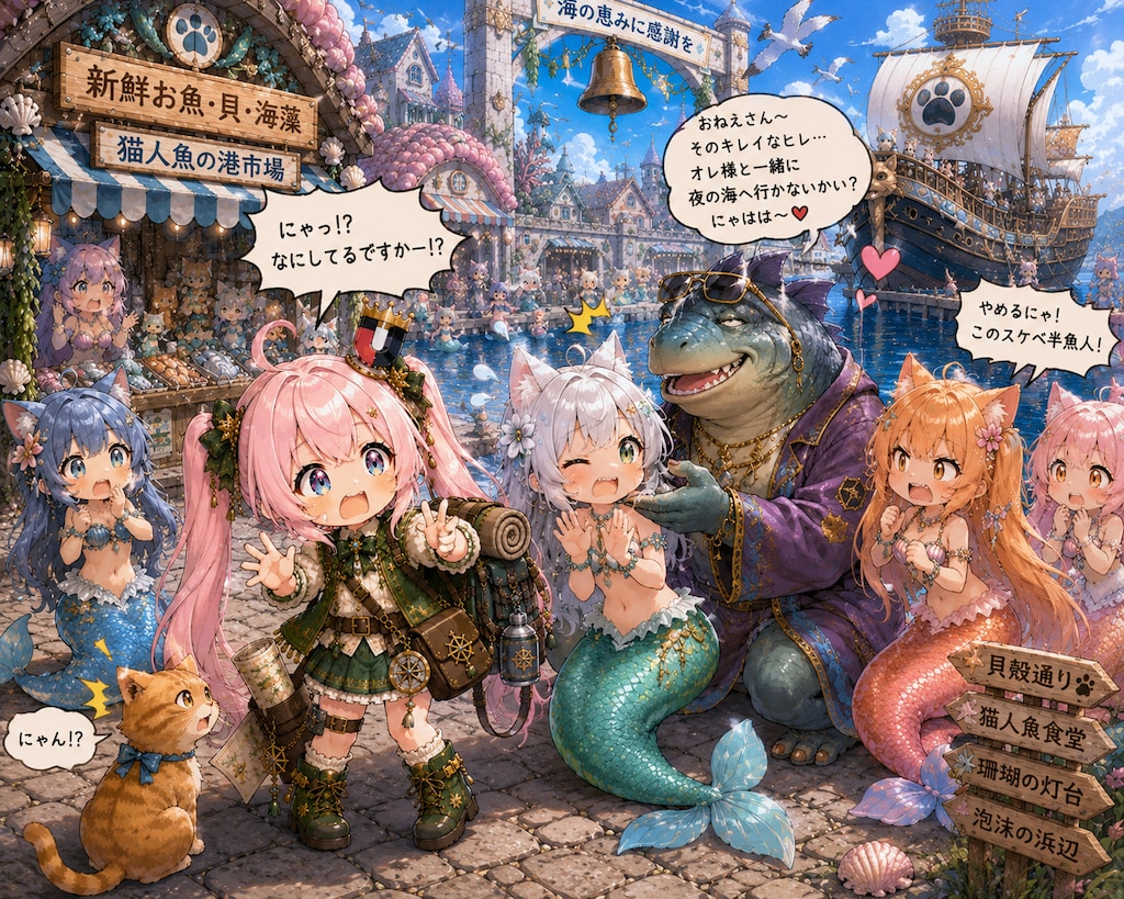 放浪皇女〜猫人魚の港街〜①