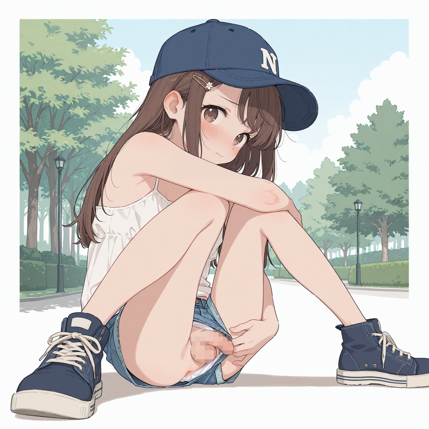 べースボールキャップの男の娘2