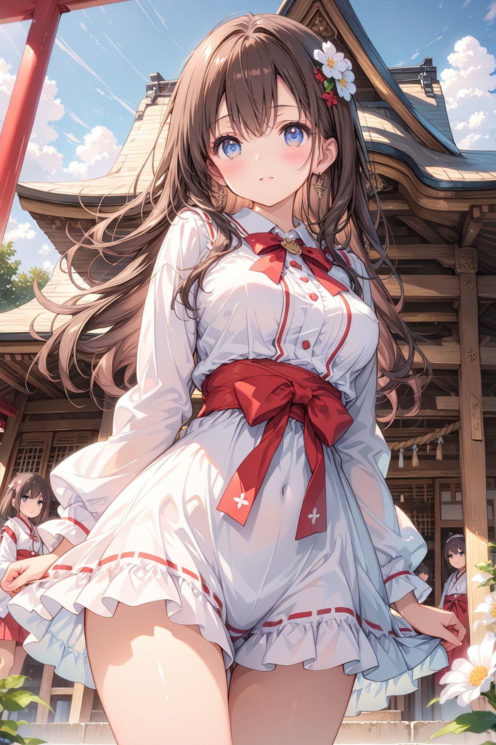 巫女さん外出　LARIMAR | の人気AIイラスト・グラビア