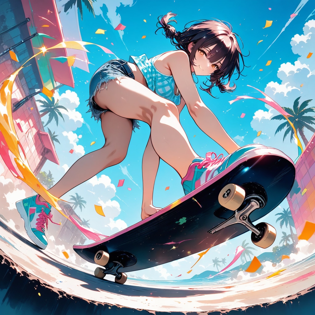 真夏のスケートパーク