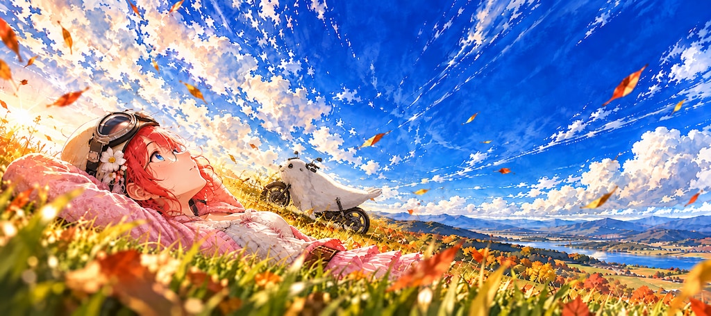 空を見上げて、ひと休み。