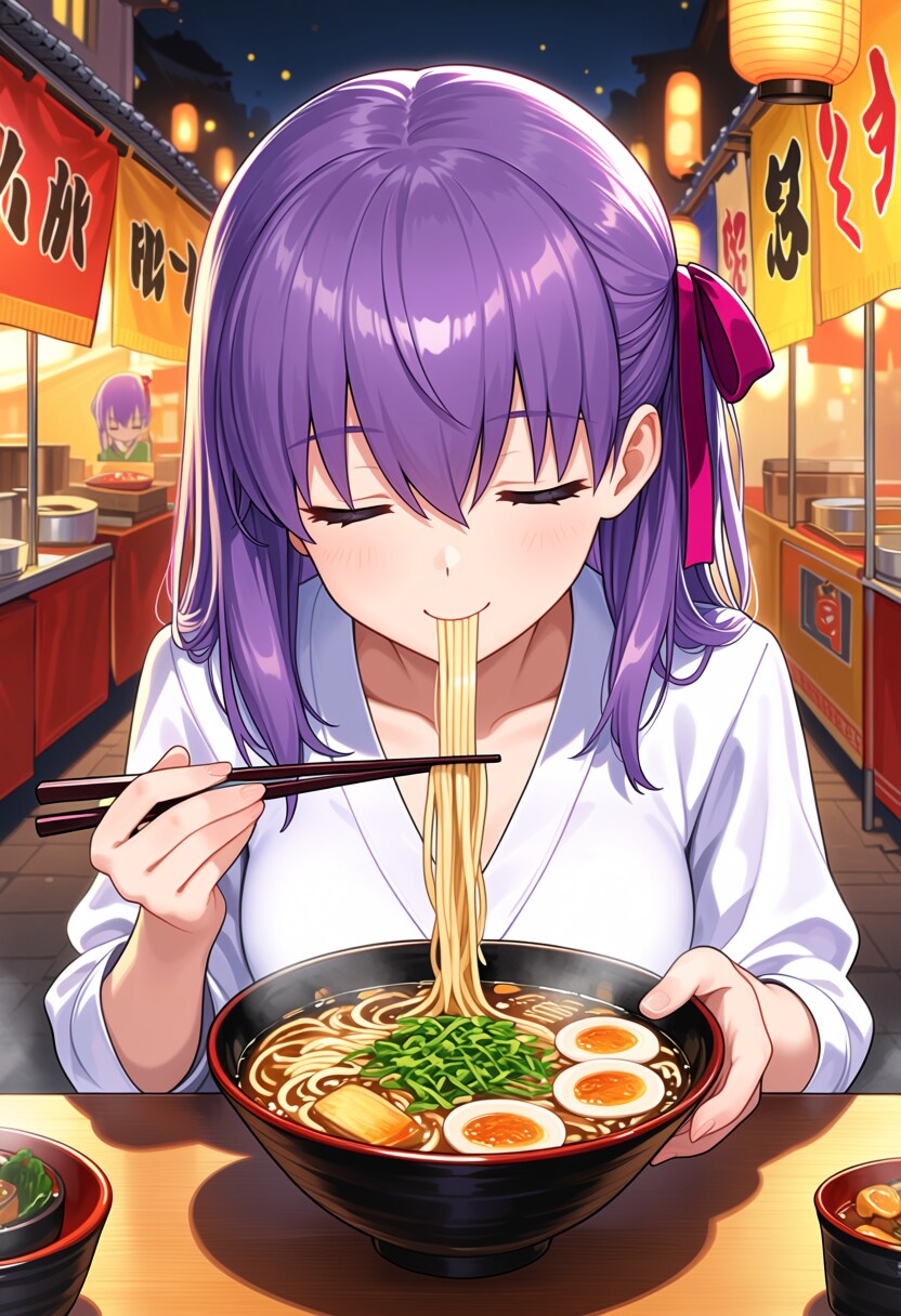 夜祭りの屋台ラーメン
