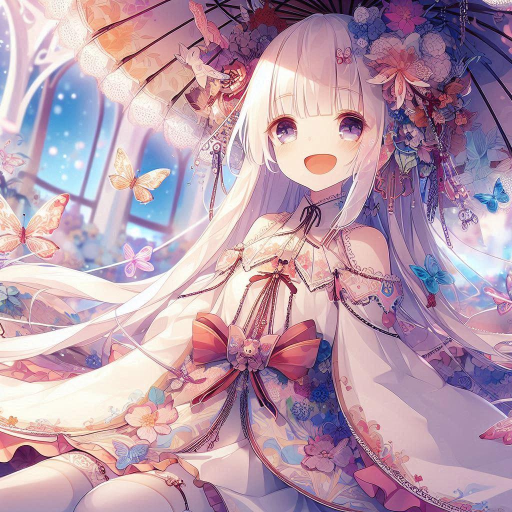 白髪の可愛い女の子【199】 | の人気AIイラスト・グラビア