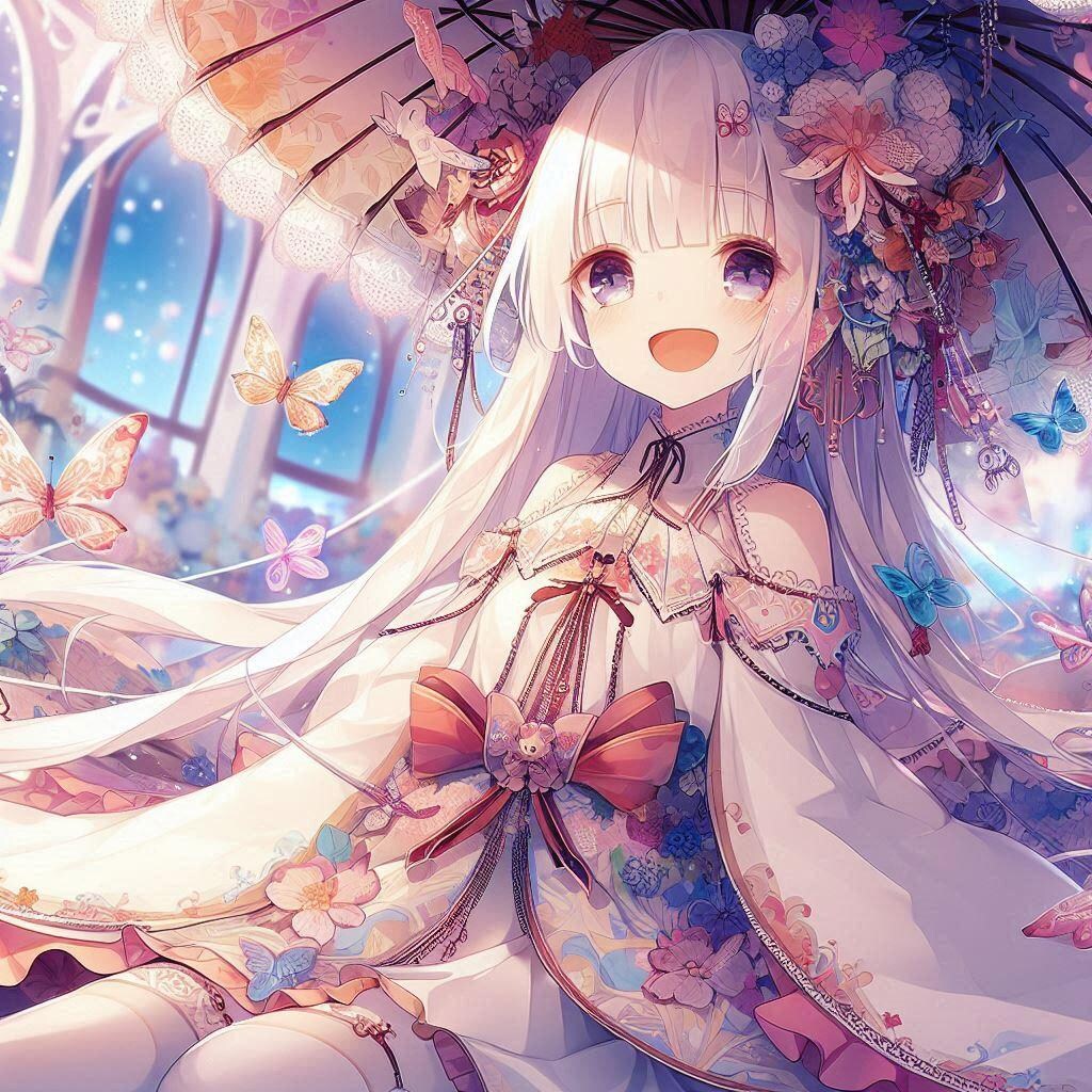 白髪の可愛い女の子【199】