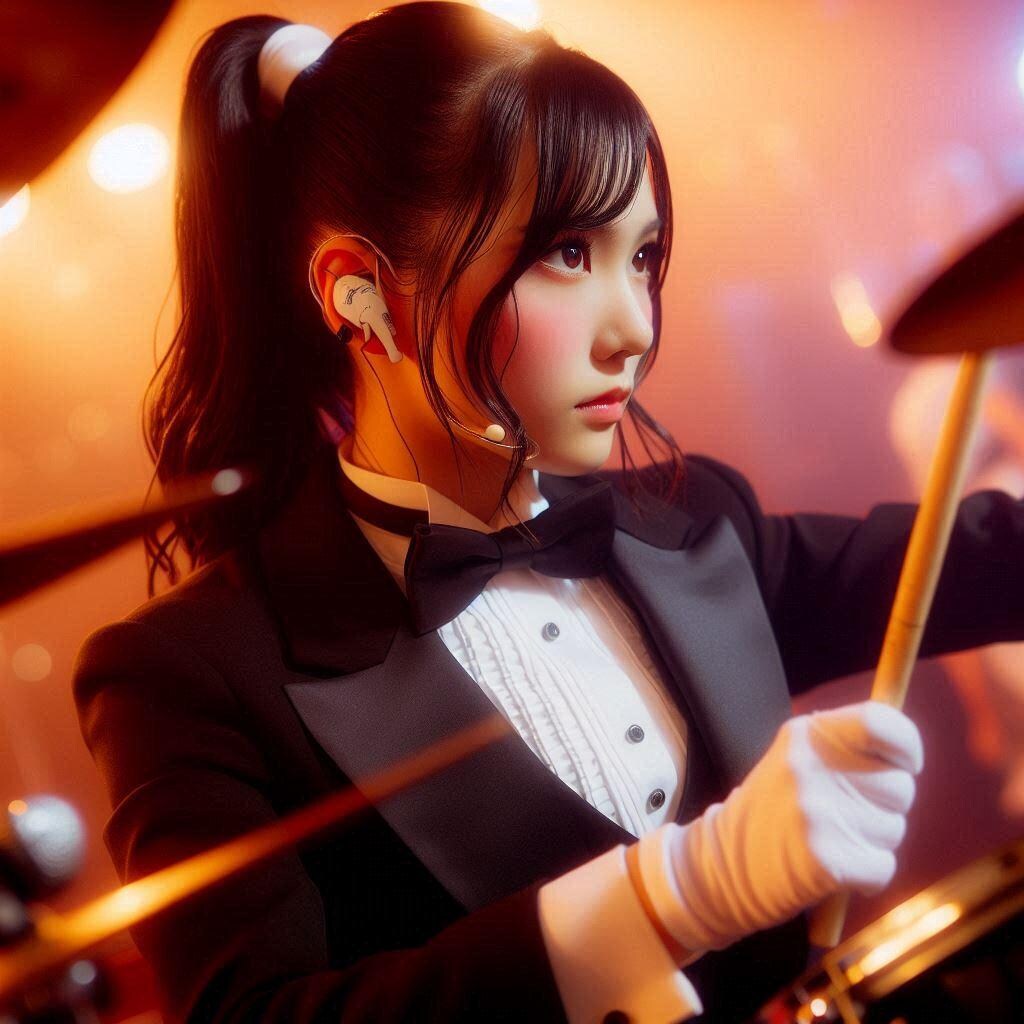 ドラム担当の執事ちゃん