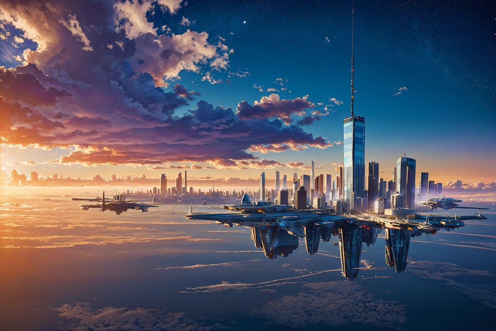 浮遊都市 近未来建築04