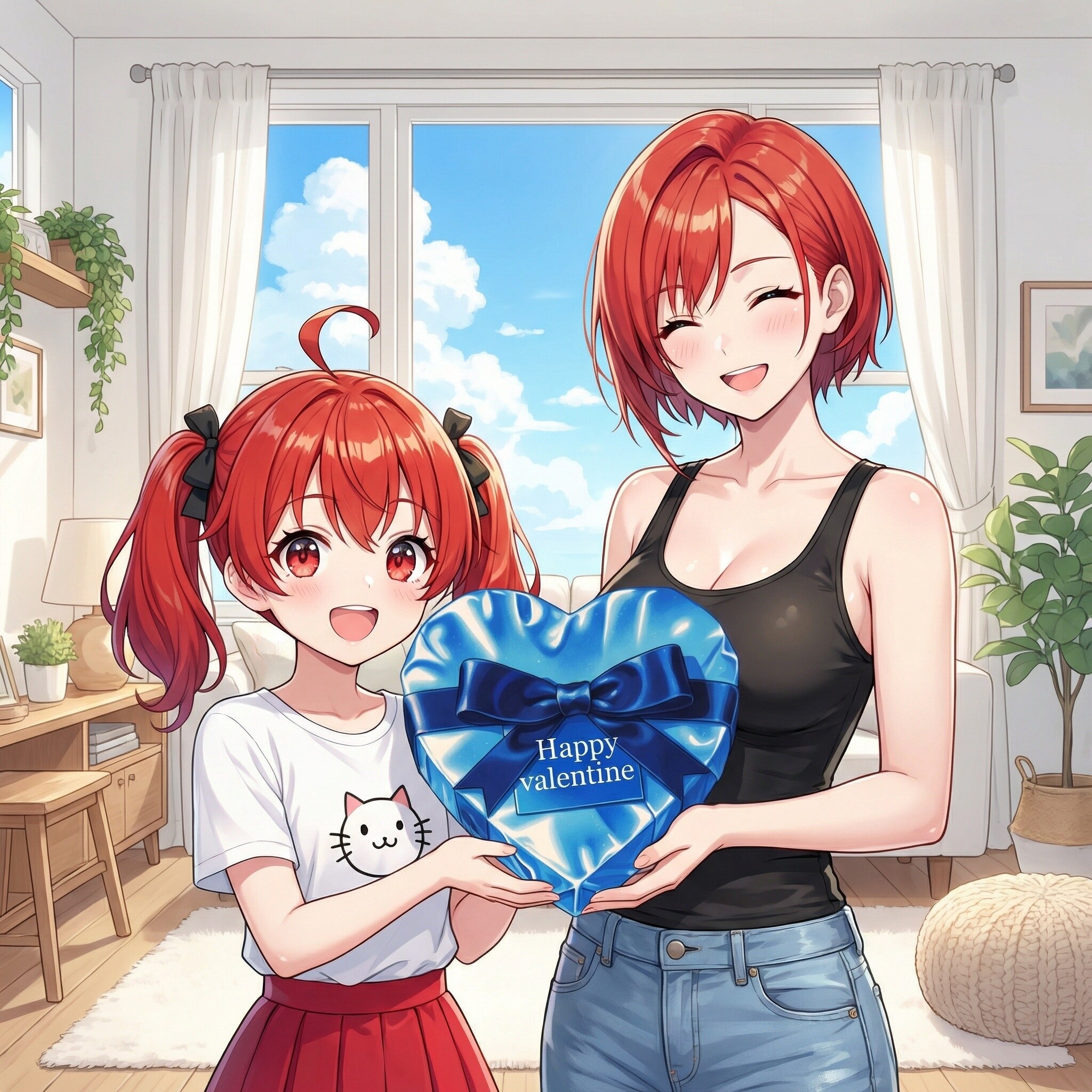 仲良し姉妹のバレンタインチョコレート