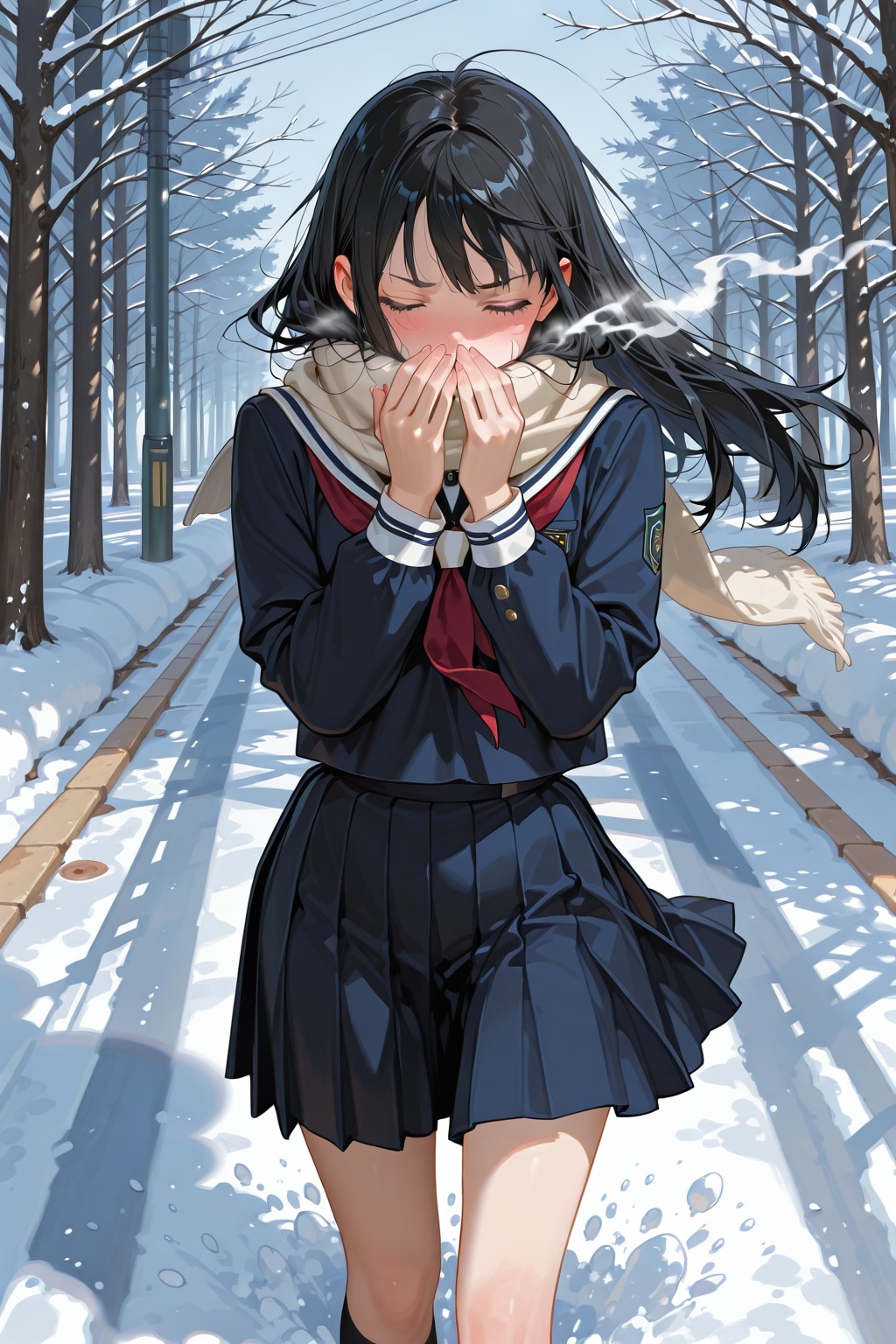 寒いー | の人気AIイラスト・グラビア