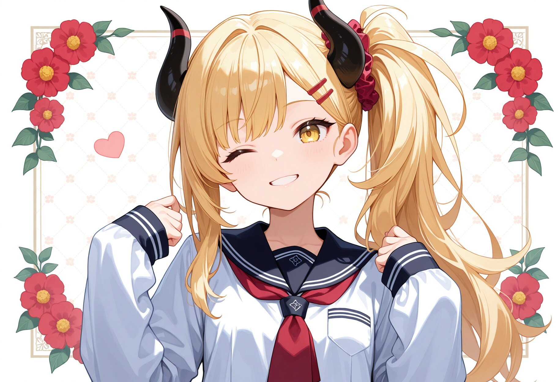 萌え袖女鬼高生さん