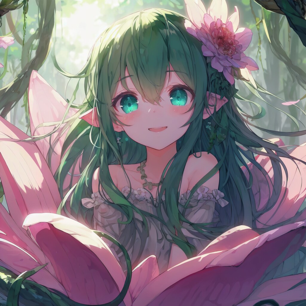 アルラウネの少女 サリーナ 没イラスト【AIバトラー】