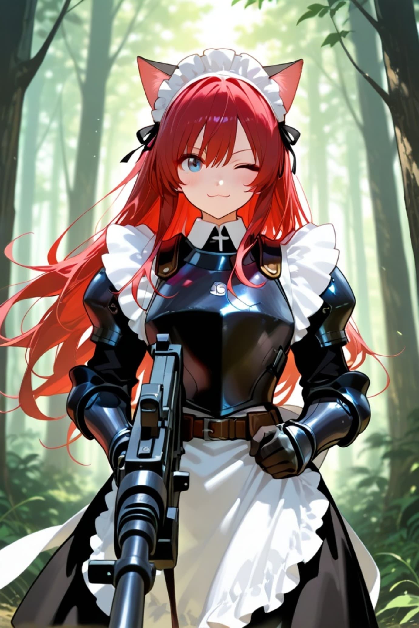 アーマーメイドの赤髪ちゃん | の人気AIイラスト・グラビア