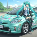 トヨタプリウスと初音ミク 2枚目