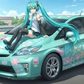 トヨタプリウスと初音ミク 3枚目