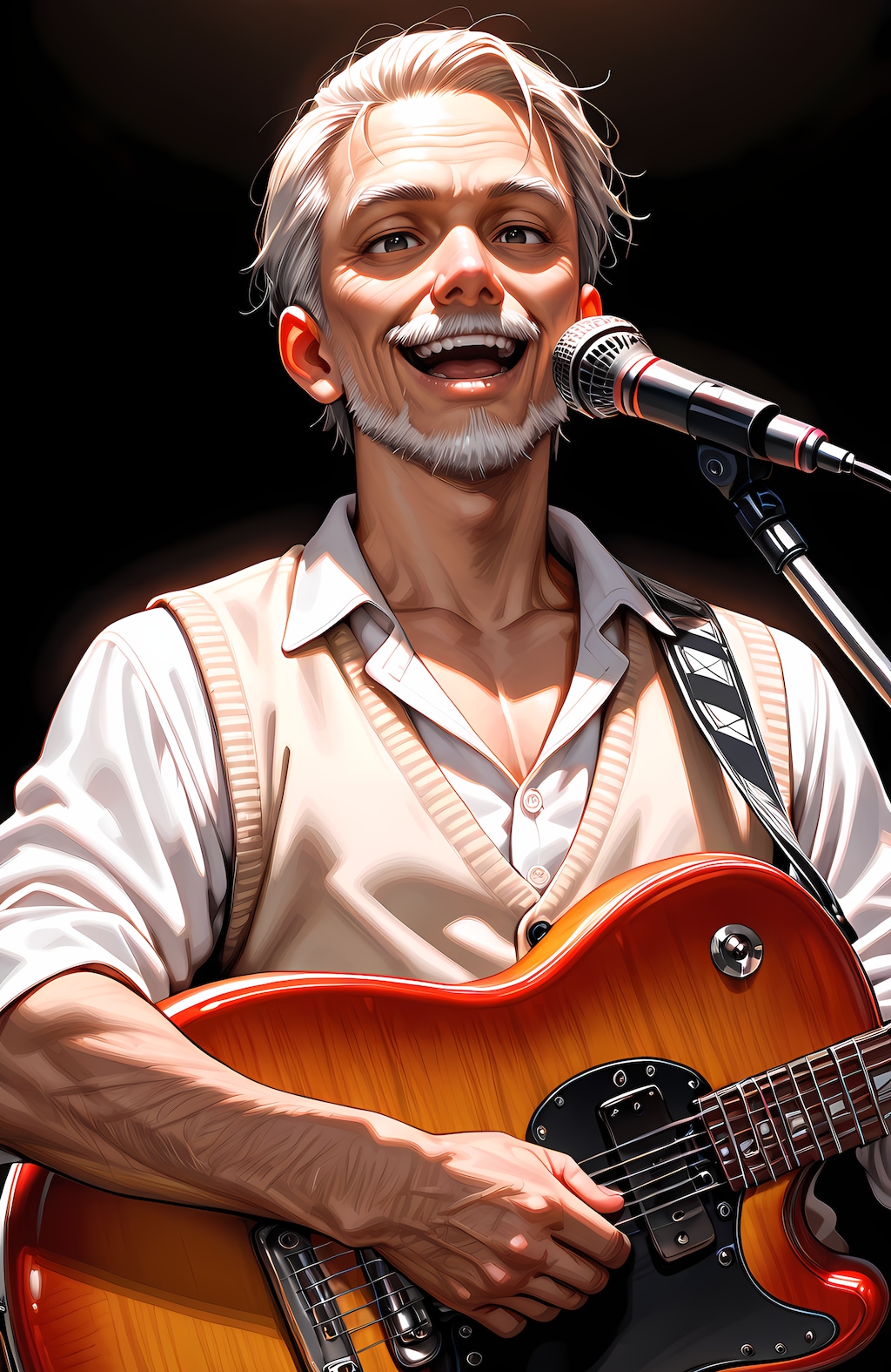 「張り紙見たよ」あなたは　稲妻のように