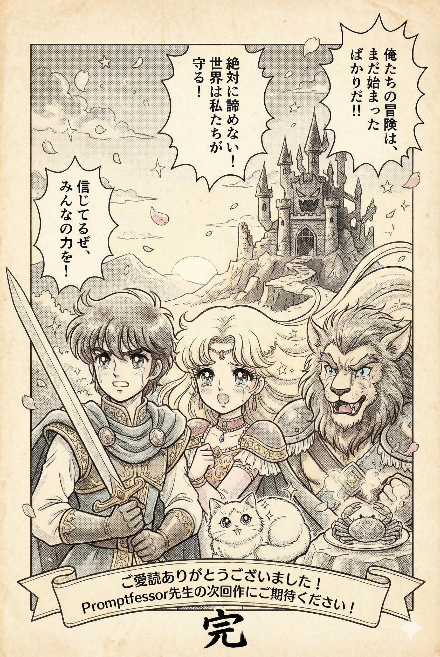 少女マンガ風少年誌の一コマ（打ち切り） | の人気AIイラスト・グラビア