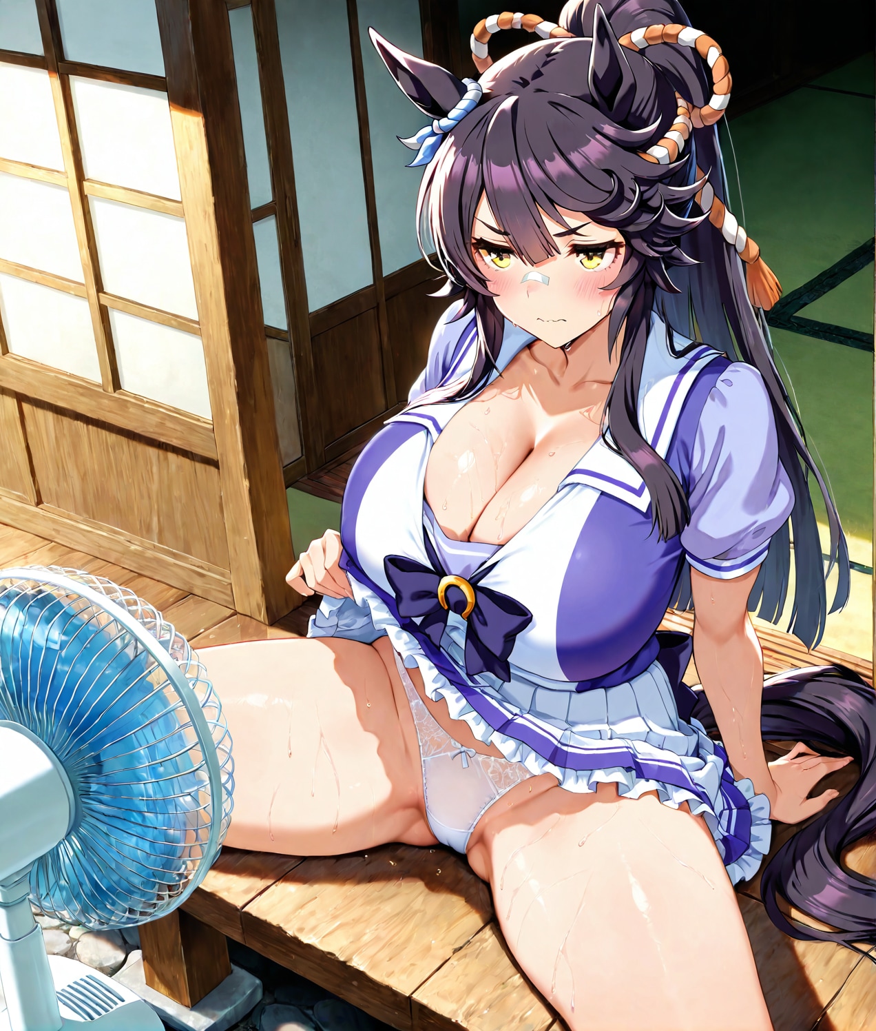 チッ、なんでクーラーが無いんだ…