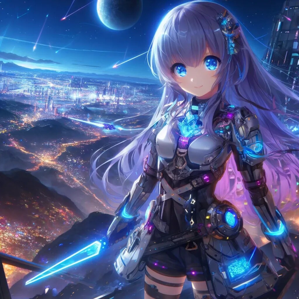 夜の未来都市