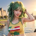 緑髪の人 3枚目