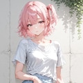 桃花 | 白い壁 3枚目