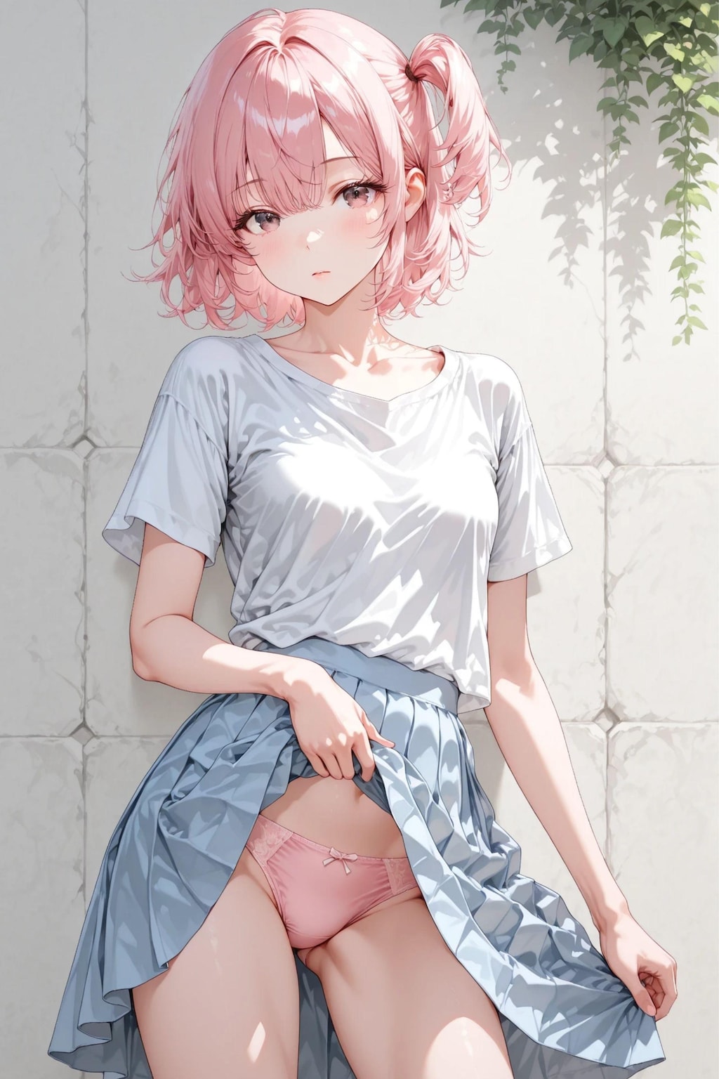 桃花 | 白い壁