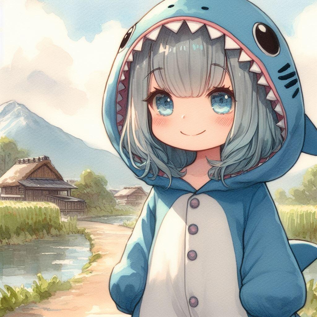 おさんぽするサメちゃん