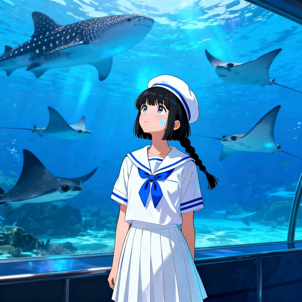 水族館の少女