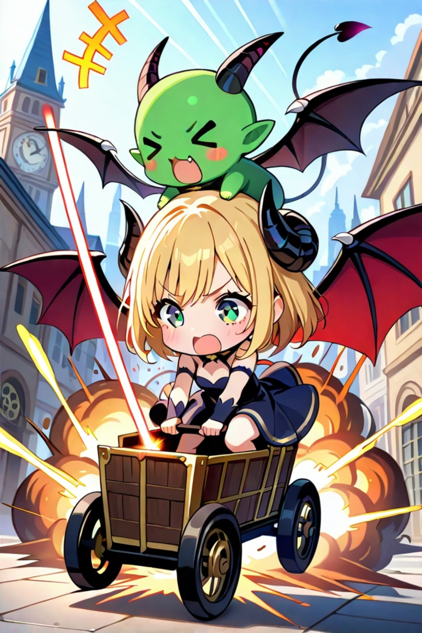 悪のちちぷい帝国の金髪デビルちゃん | の人気AIイラスト・グラビア