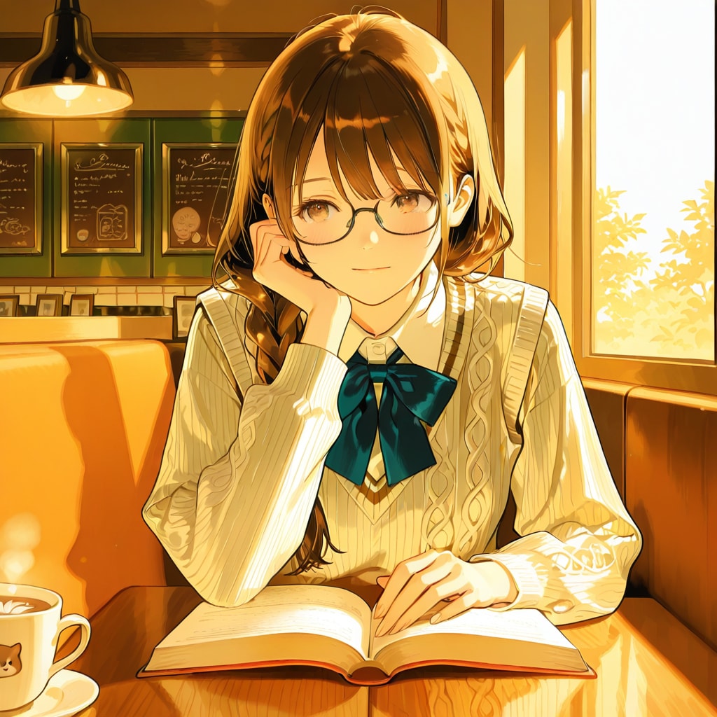窓際の読書 | の人気AIイラスト・グラビア