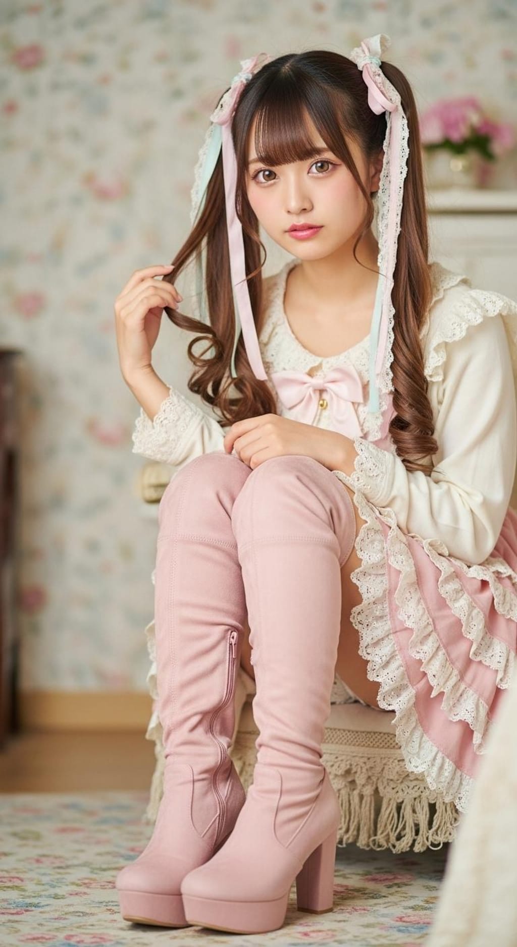 甘ロリ&サイハイブーツ003