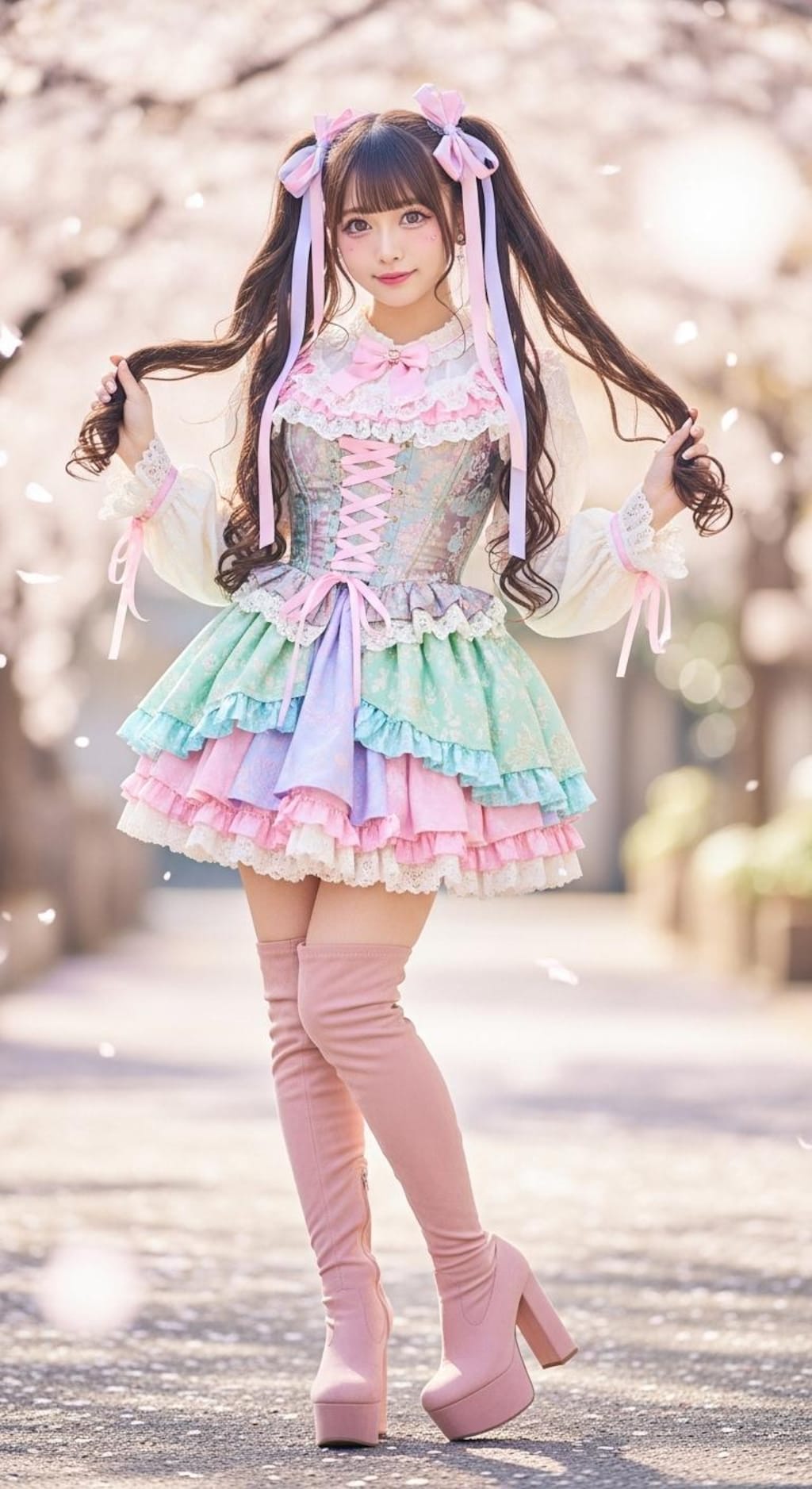 甘ロリ&サイハイブーツ003