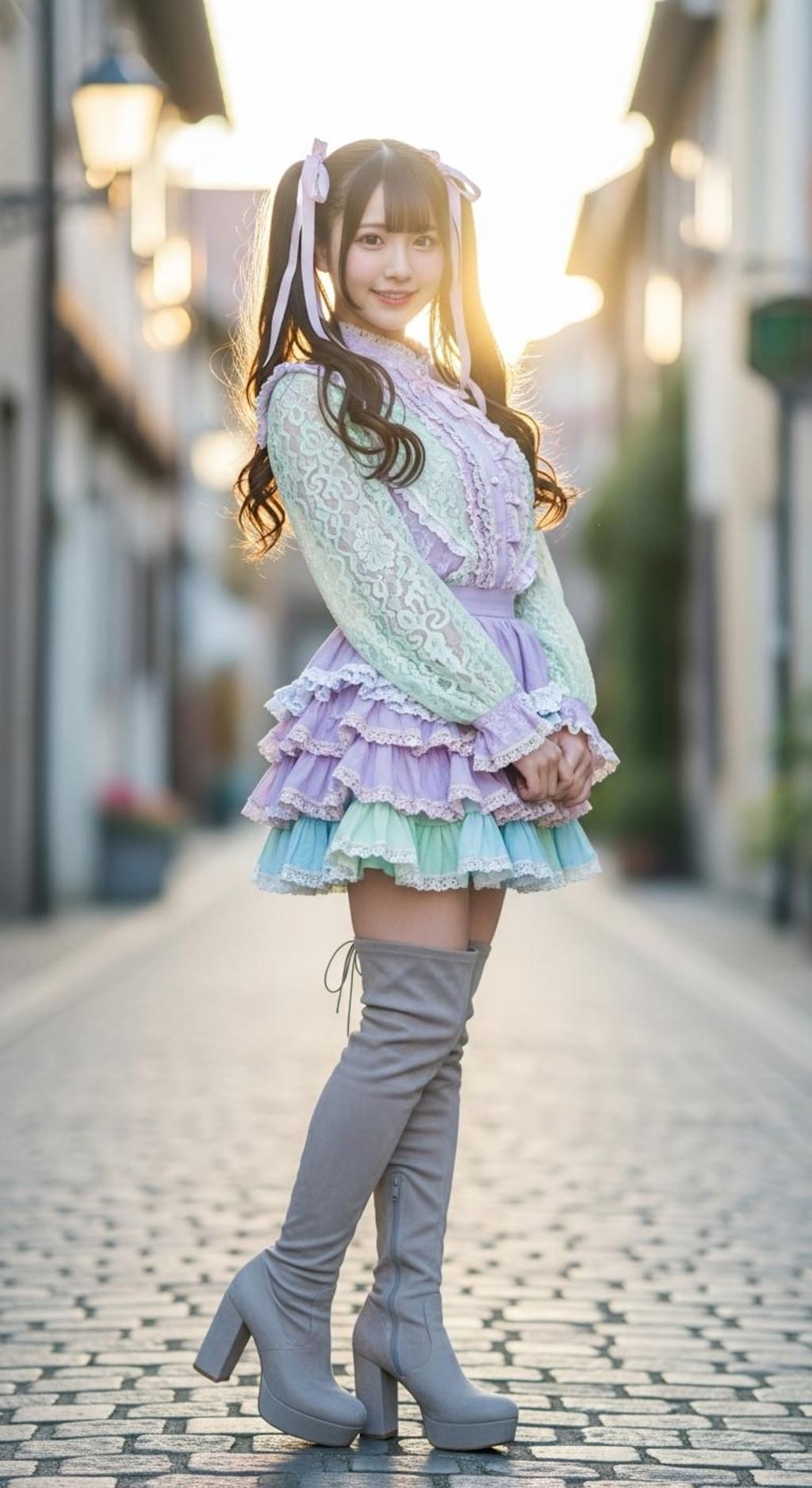 甘ロリ&サイハイブーツ003