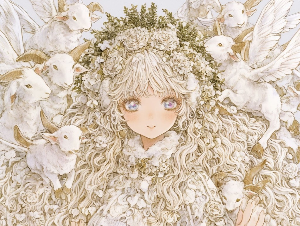 虹の国の羊と人と