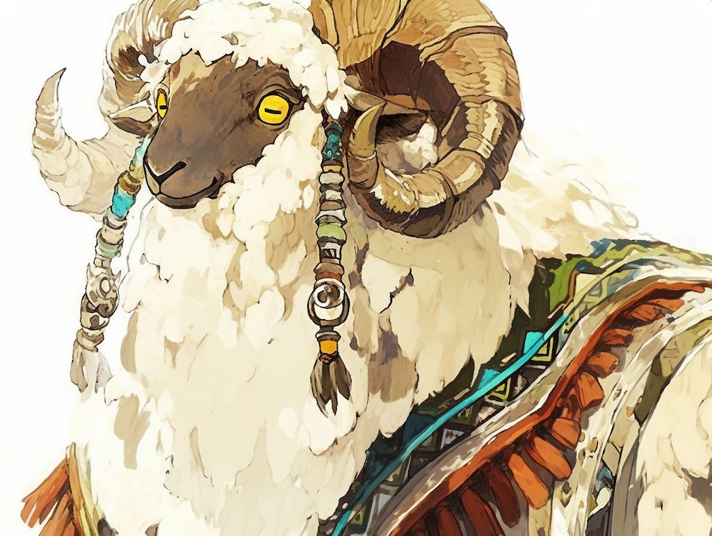 虹の国の羊と人と