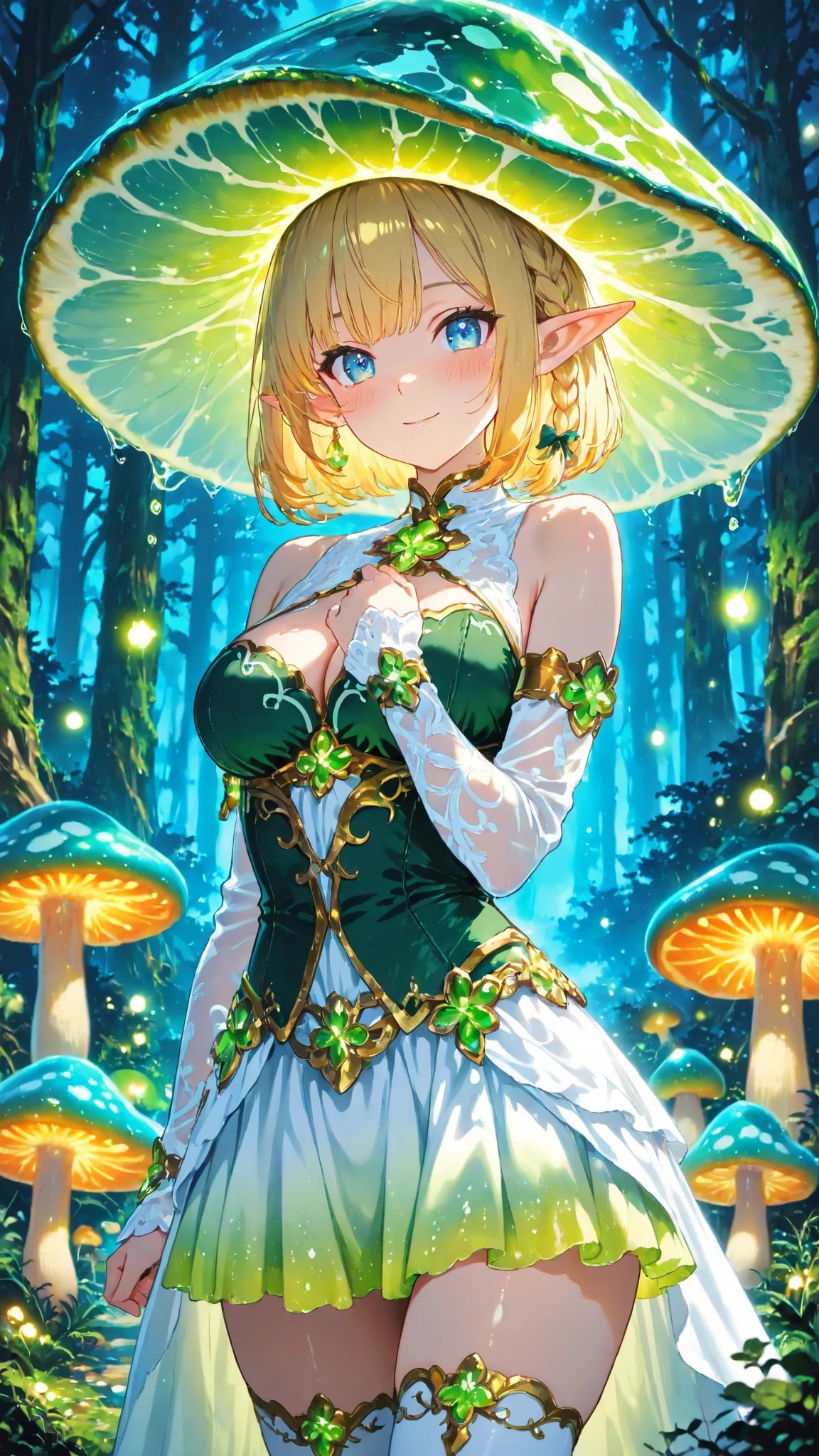 🧝‍♀️🍄 エル子「この森のキノコは不思議なんですよ♪」お前もキノコ定期 | の人気AIイラスト・グラビア