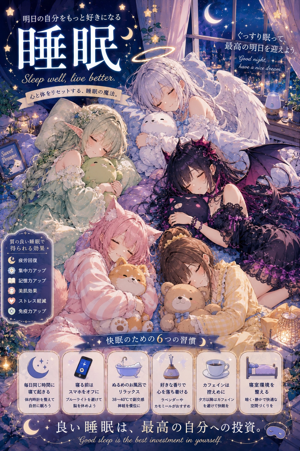 夢見る5種族の少女たちの星空おやすみ会