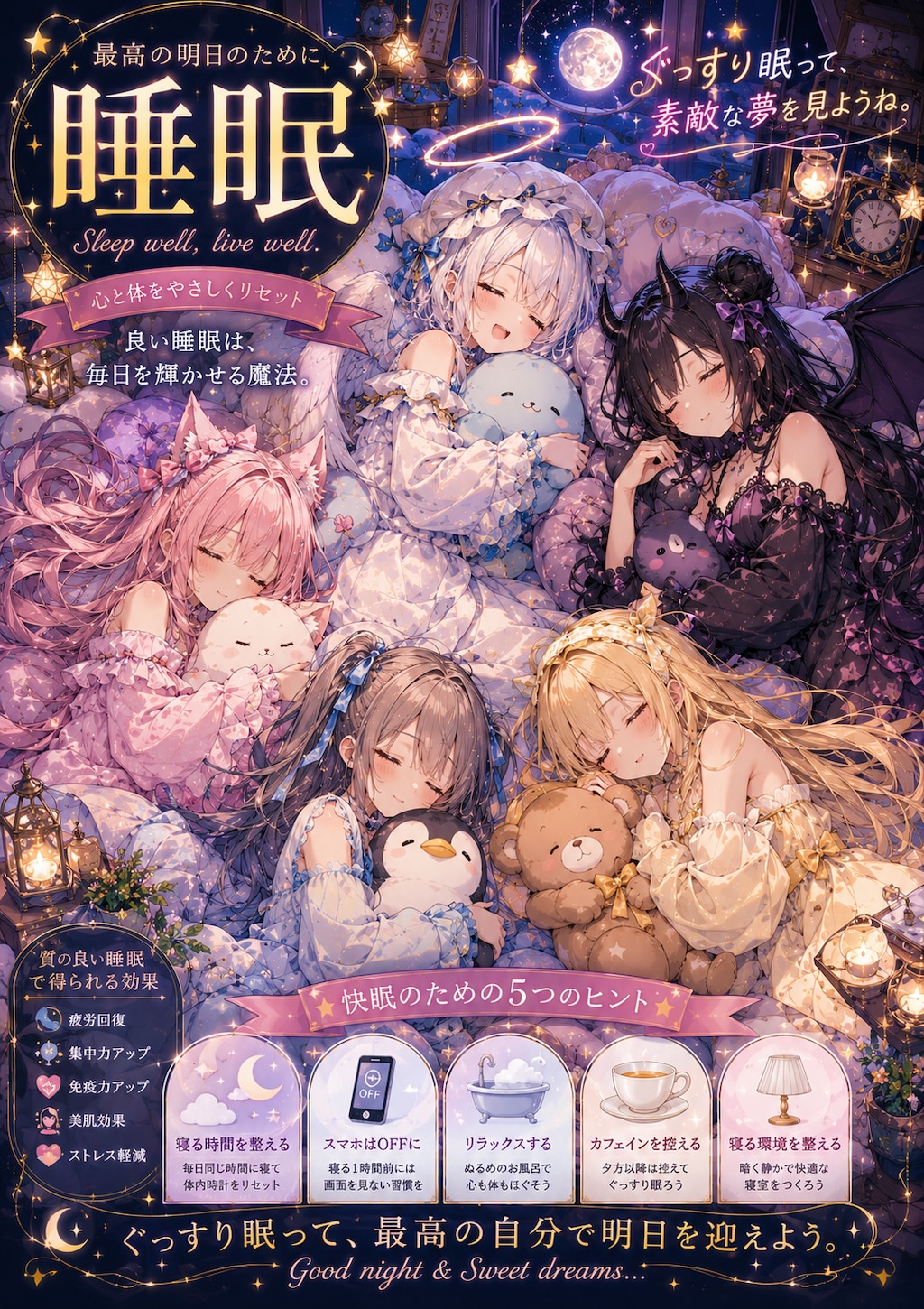 夢見る5種族の少女たちの星空おやすみ会