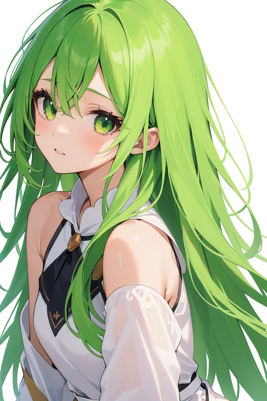 緑色の髪