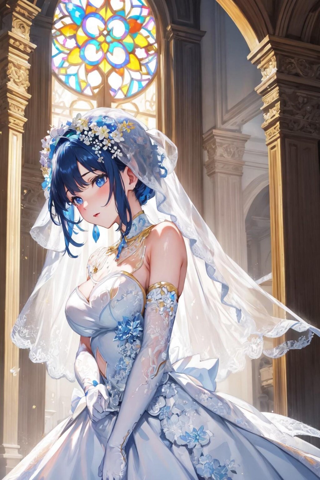 青髪の花嫁ちゃん