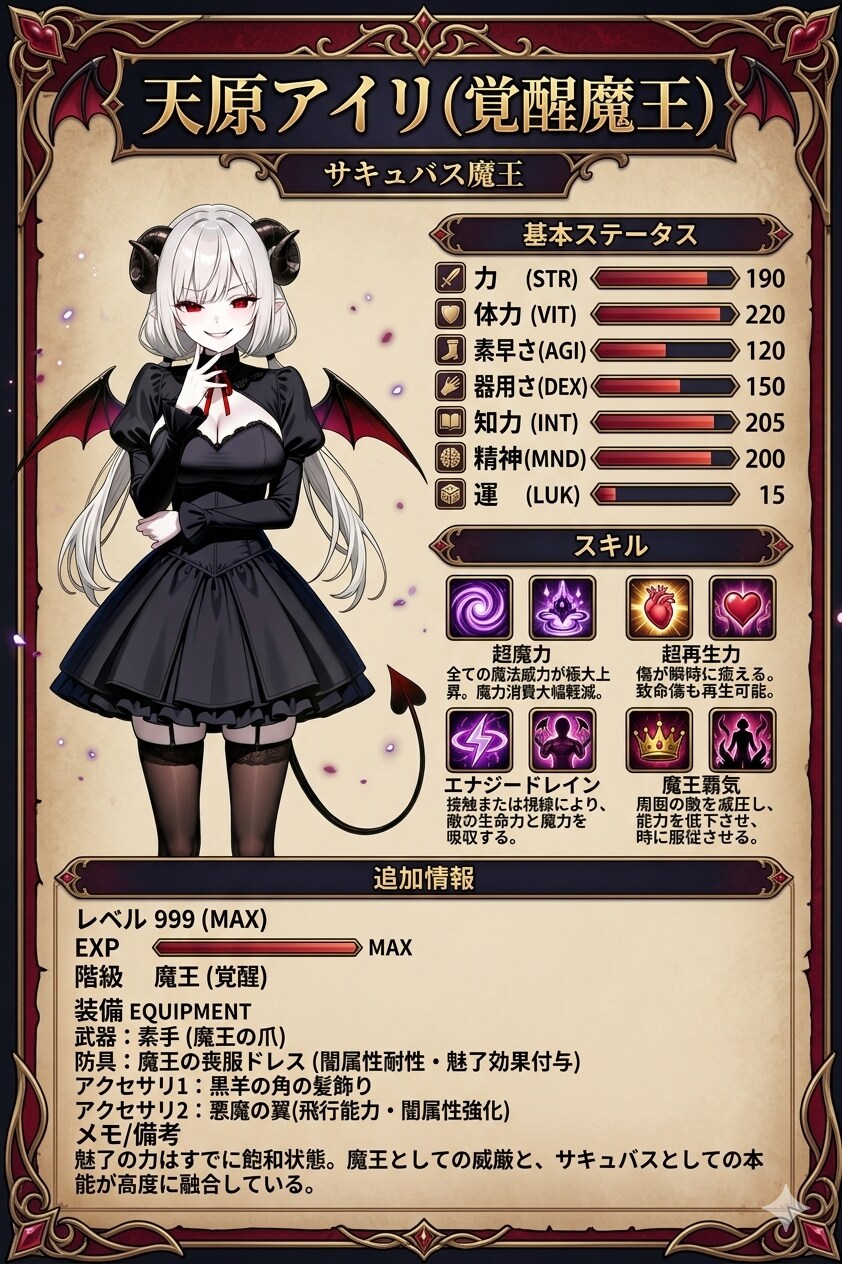 アイちゃん（覚醒）のステータス
