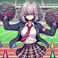 メカクレガールが応援してくれる 3枚目