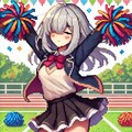メカクレガールが応援してくれる 4枚目