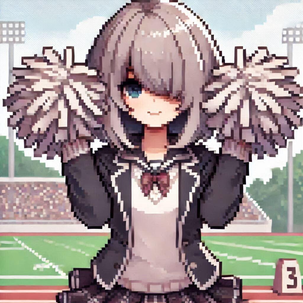 メカクレガールが応援してくれる
