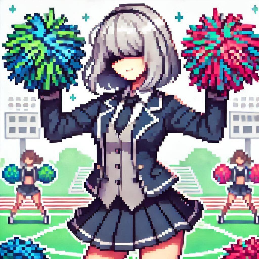 メカクレガールが応援してくれる