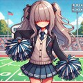 メカクレガールが応援してくれる 2枚目