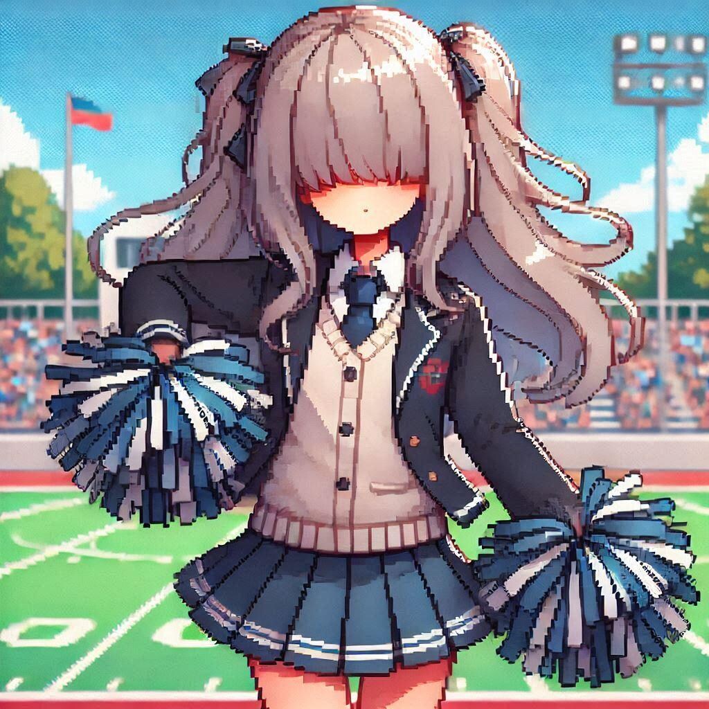 メカクレガールが応援してくれる